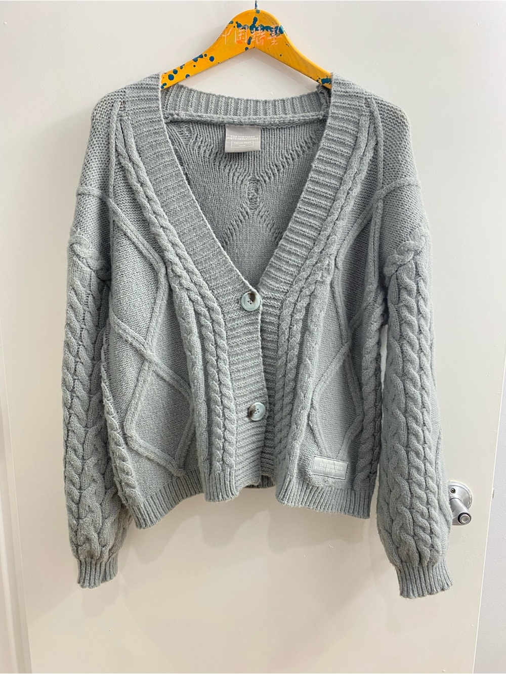 Taylor Swift Tortured Poets Department Gray Cardigan Size XS